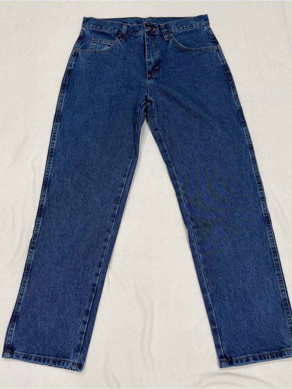 NWT Wrangler Rustler Men 30x30 Relaxed Fit Straight Leg Heavyweight Denim Jeans